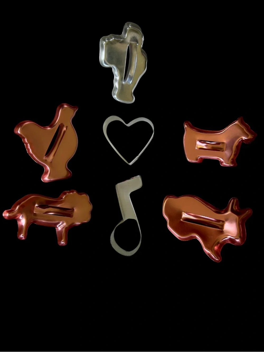 Vintage Copper Cookie Cutters